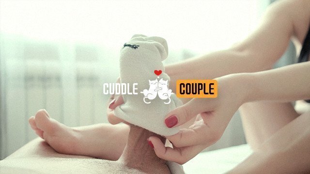 Sockjob with cum in sock for a good morning run