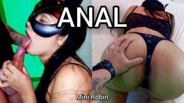 Nosso primeiro anal cavalgada anal doggstyle gozada no cu blowjob- Mini Robin