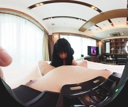 [VR180] I sucked my fuck buddy's dick while I masturbated and He ejaculated a lot in my mouth