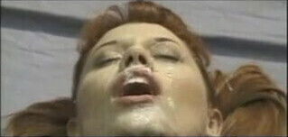 Redhead Danielle Dynamite almost drowns in cum