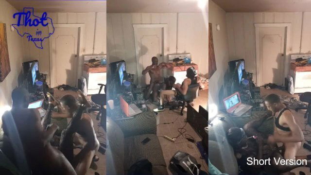 2 Black Guys Tag Team Model Milf Slut Spitroast Train Video Shoot