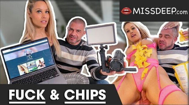 Blonde Dutch Beauty Eats Chips While Fucks Her! MISSDEEP