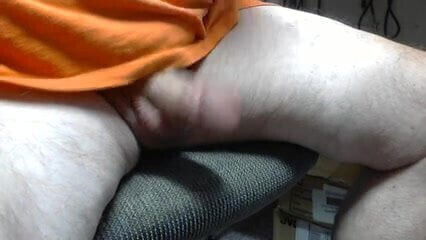 My fat ass playing with my small pecker