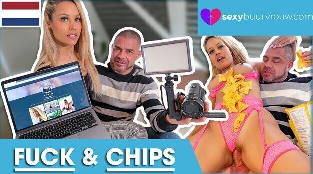 Dutch Porn: Fucks, Eats Chips (Dutch Porn)! SEXYBUURVROUW