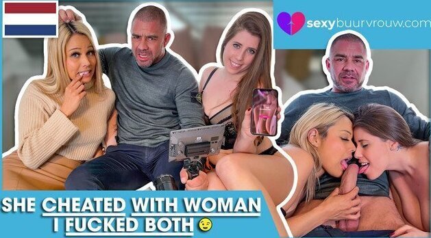 Wife caught cheating with slut from dating site (Dutch porn)! SEXYBUURVROUW