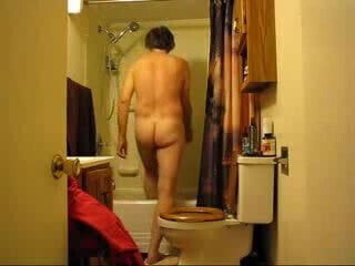 daddy old man shower in morning