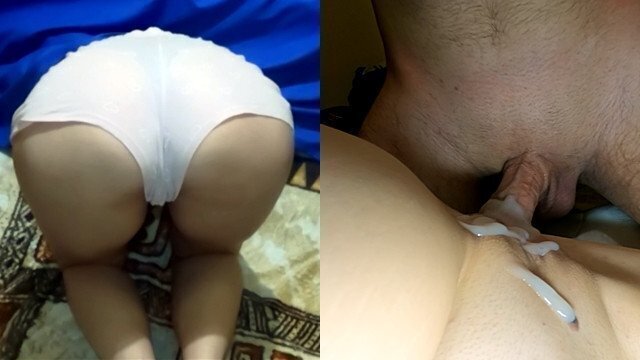 Stepsis stucked under EXTREMELY HUGE creampie