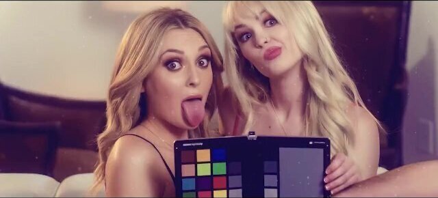 Natural Blonde Charlotte Masturbates Lingerie Stockings