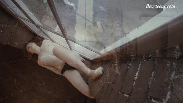 Small brunette Rita Pervorazova spreading legs