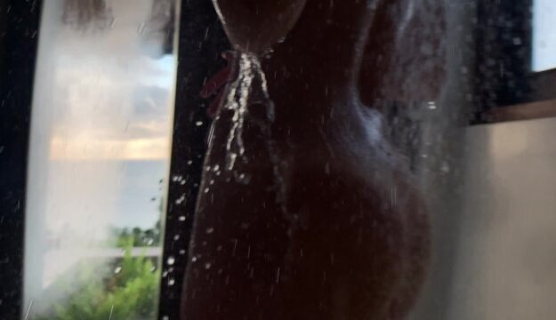 PERFECT BODY BRUNETTE SHOWS AMAZING MORNING SHOWER AMATEUR RUPHUS