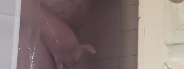 stepdad shower voyeur masturbating