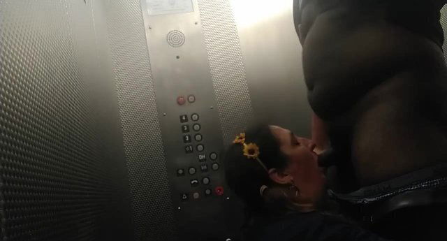  BBC fucks mature PAWG in the Motel 6 elevator