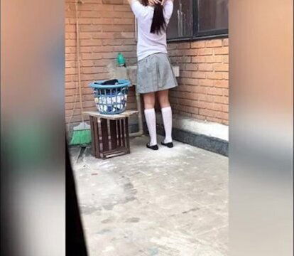 FOLLANDO VECINA COLEGIALA Mexicana DESPUÉS LAVAR ROPA!Sexo Casero Amateur! PARTE
