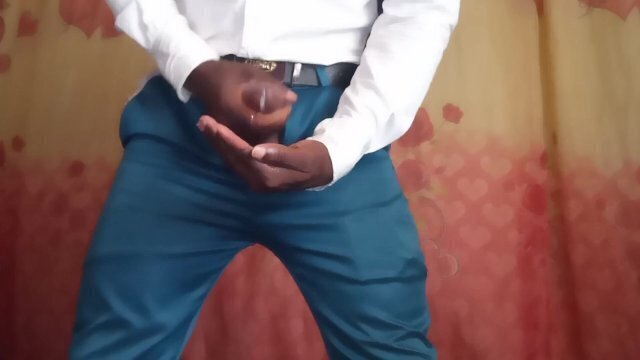 Black Student Uniform Cums hard Palm