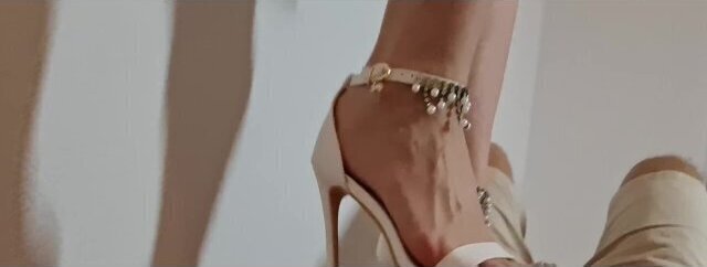 Trampling #75 wite high heels