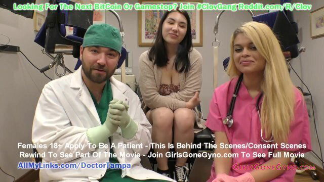 $CLOV Mina Moons Gyn Exam By Doctor Tampa & Nurse Destiny Cruz On Security Cameras @GirlsGoneGynoCom