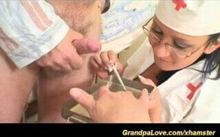grandpas with sexy nurse
