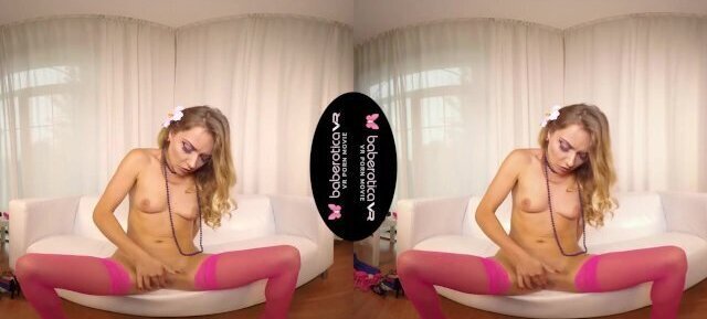 Solo blonde fuck doll, Victoria moaning,