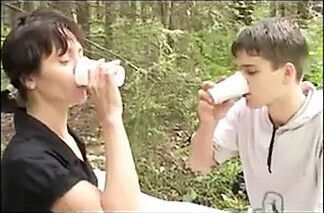 takes friend into woods fuck