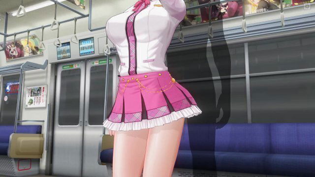 HENTAI Schoolgirl didn't wear panties train (Part