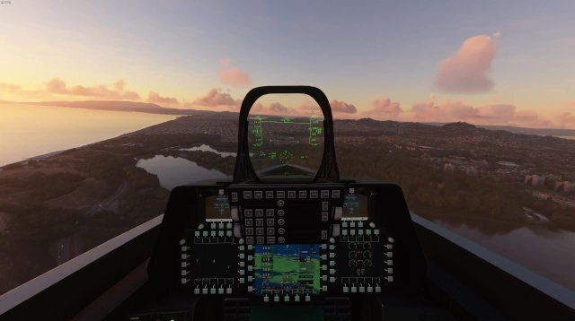 Flying Around Francisco Sunset F-22 Raptor