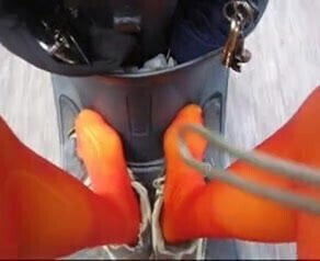 Cum in nylon after a road.