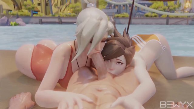 Mercy Tracer SummerTime Threesome