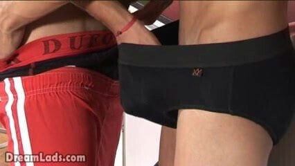 Skinny Latin boy with perfect ass rides a hard rod