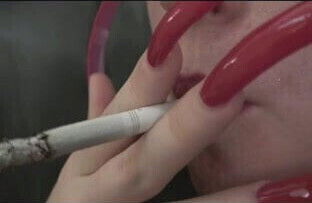Hot Babe Smoking With Sexy Long Nails