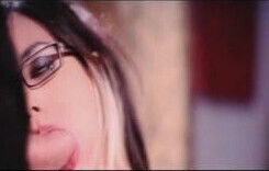 glasses tatooed brunette fuck