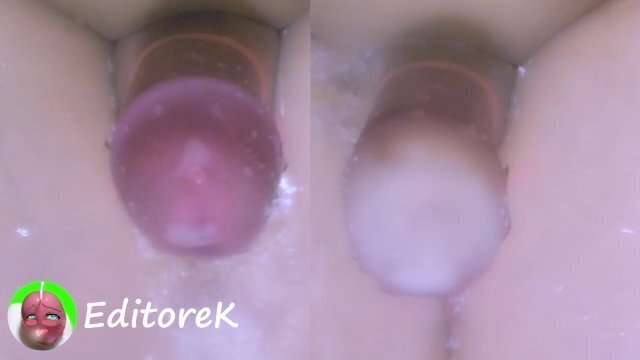 Condom Water jet, Cum, コンドームとシャワー、射精
