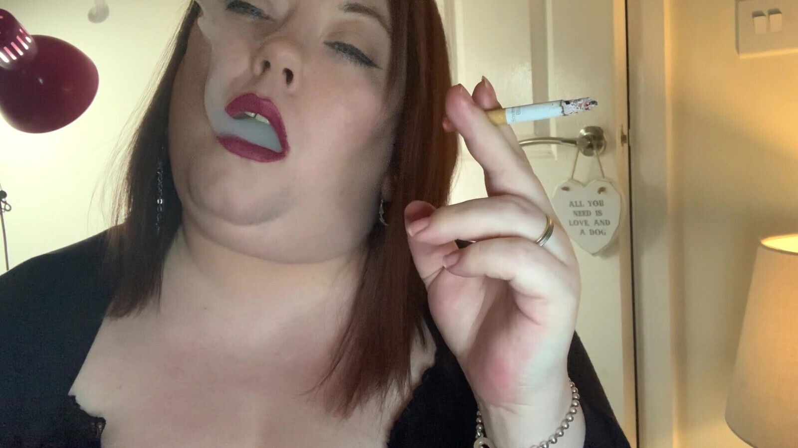 Mistress Tina Smokes Cigarette With Snap Inhales Fetish