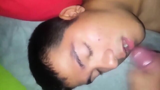 Stranger Unloads Seed Over Face