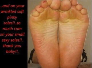 Angie's sexy toes and soft pink soles.