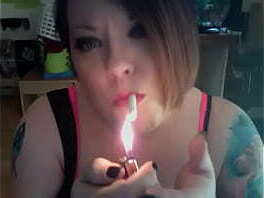 Tina Snua Chain Smokes Filterless Gauloise Cigarettes Smoking Fetish