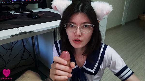 Cute chan with ears sexy suit eager satisfy hunger with senpai'_s sperm