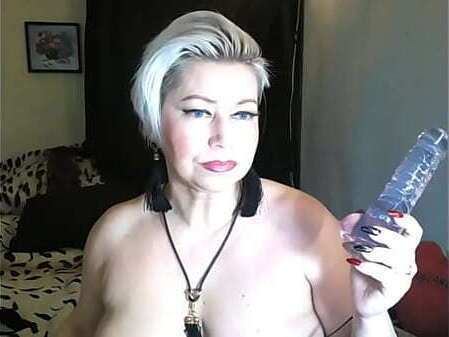 Slutty mature kinky MILF AimeeParadise sucking! Part DILDO.