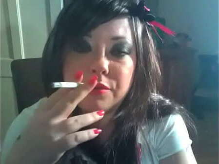 Cute Tina Snua Dressed Student &amp_ Smoking Superking Cigarettes