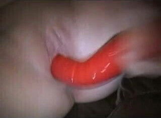 wife Red PVC dildo many years ago