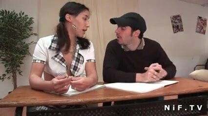 French teen fucks with classmates