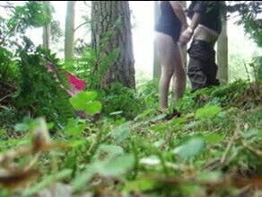 Russian blowjob in the woods