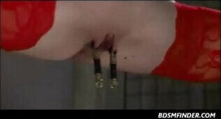 Me Suspended And Pussy Clamped Please Comment 