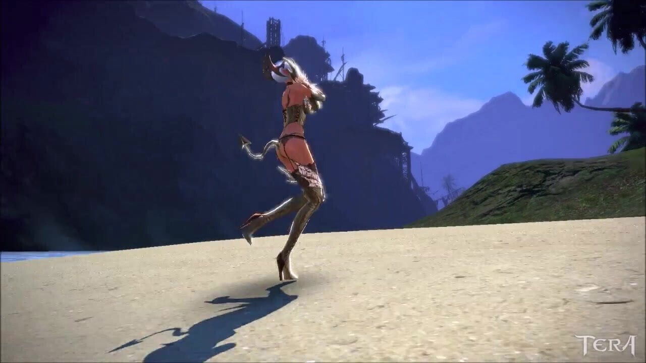 Tera: Castanic Whore Dancing on the Beach High Quility 