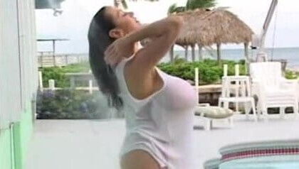 Massive Milf Showering Outside