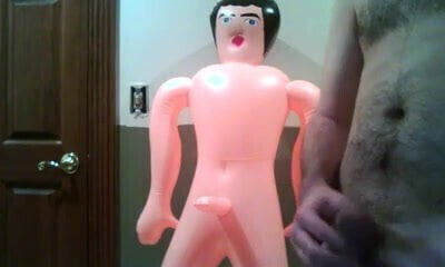 Male Doll sucks off Lion 