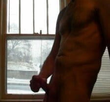 Masturbating cumming window