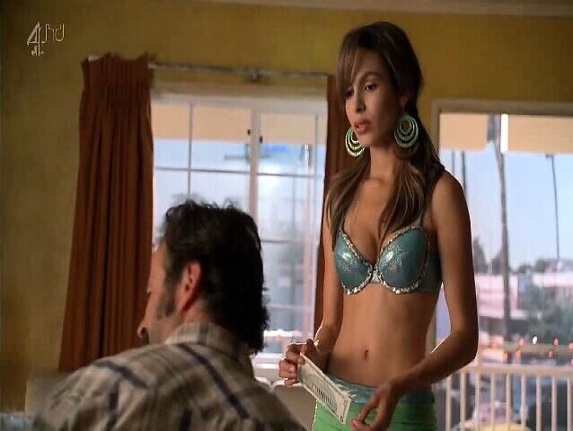 Nadine Velazquez sequined purple bikini