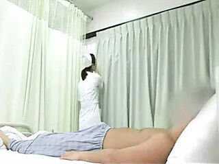 Japanese Nurse Sneaky Handjob