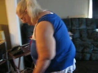 cleaning living room