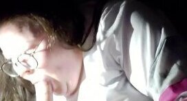 My brother inlaw cums in my mouth Bbw glasses blowjob cum in mouth